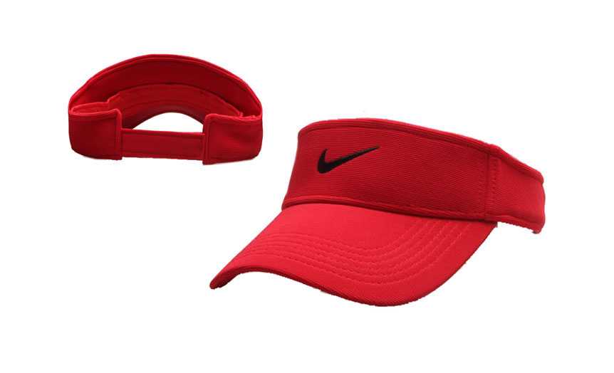 Nike Logo Red Adjustable Visor YPMY